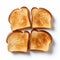 Close-up Of Brutalist Style Toast On White Background