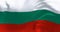 Close-up of Bulgaria national flag waving in the wind