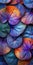 A close up of a bunch of colorful leaves, digital wallpaper background