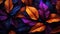 A close up of a bunch of colorful leaves on the ground, AI