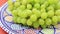 Close-up of a bunch of white grapes