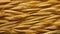 A close up of a bunch of yellow straw raffia