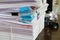 Close up of business documents stack