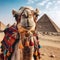 A close-up of a camel in Egypt. Generative AI