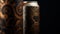 A close up of a can with an ornate design on it, AI