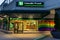 Close up Canada Trust or Toronto Dominion TD Bank storefront with rainbow flag symbolizing acceptance and freedom