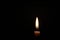 Close-up of a Candlelight Isolated on a Black Background