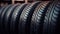close-up car tires shop collection