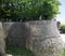 Close up on castle Brescia Citadela, walls