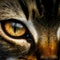 Close-up of a Cat. Eye of a Cat Predator Close-up. Macro Photography. Generative AI