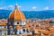 Close up the Cathedral of Santa Maria del Fiore in Florence, Italy