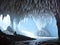 close up cave in winter, icicle, Ai Generated