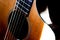 Close Up of Cedar Top Guitar Body and Soundhole