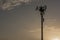 Close Up of Cellphone Tower at Sunset