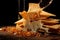 close-up of cheese melting over tortilla chips