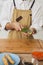 Close up chef slicing cucumber on a fancy kitchen. Healthy food