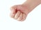 Close up of a child\'s fist