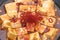 Close up of Chinese cuisine mapo tofu
