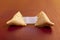 close up chinese new year fortune cookie. High quality photo