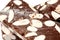 Close up of chocolate almond nougat