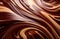 a close up of a chocolate swirl