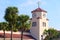 The close up of the Church By The Sea steeple, which resembles a startled chicken near Madeira Beach, Florida, U.S