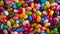 Close up of Cinema colorful assorted jelly beans in a full screen tile image that can be repeated infinitely