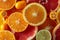 Close up of citrus fruits.