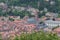 Close up of the city center of Heidelberg