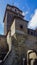 Close up of city gate with watch tower of rothenburg