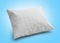 close up of a clasic white pillow 3d render on gradient background