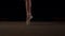 Close-up classic ballerina`s legs in pointes.