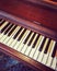 Close-up of a classical piano