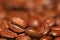 Close up of coffee bean on coffee\'s background