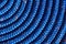 Close-up of Coiled Blue Rope