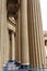 Close-up of colonnade of Kazan cathedral in St. Petersburg, Russia