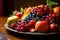 A close-up of a colorful afternoon fruit bowl