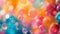 A close up of a colorful background with bubbles and soap, AI