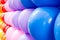 Close up colorful balloons