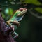 A Close-up of a colorful Chameleon