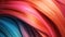 Close-up of colorful hair strands studio shot, beauty and fashion concept. Macro shot of dyed strands hair in vivid colors, top