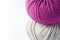 Close up of colorful knitting yarn balls