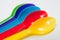 Close Up Colorful Plastic Spoon