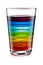 Close Up of Colorful Rainbow Layered Drink