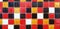 Close up colorful Red, Orange, White and Black pattern of title floor or wall for background