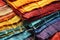 close-up of colorful tibetan prayer flags fabric