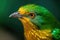 Close-up Colourful Bird. Generative AI