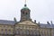 Close up of column detailed of Royal Palace Amsterdam in Amsterdam