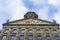 Close up of column detailed of Royal Palace Amsterdam in Amsterdam