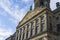 Close up of column detailed of Royal Palace Amsterdam in Amsterdam